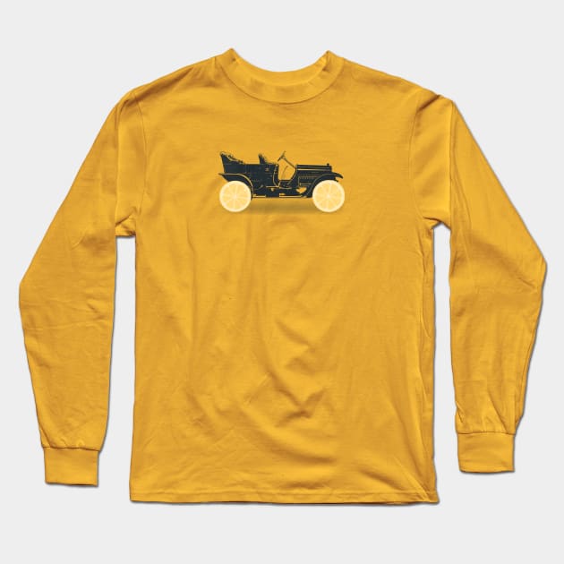 Oldtimer - Historic Car with lemon wheels Long Sleeve T-Shirt by badbugs